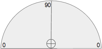 Simulated protractor